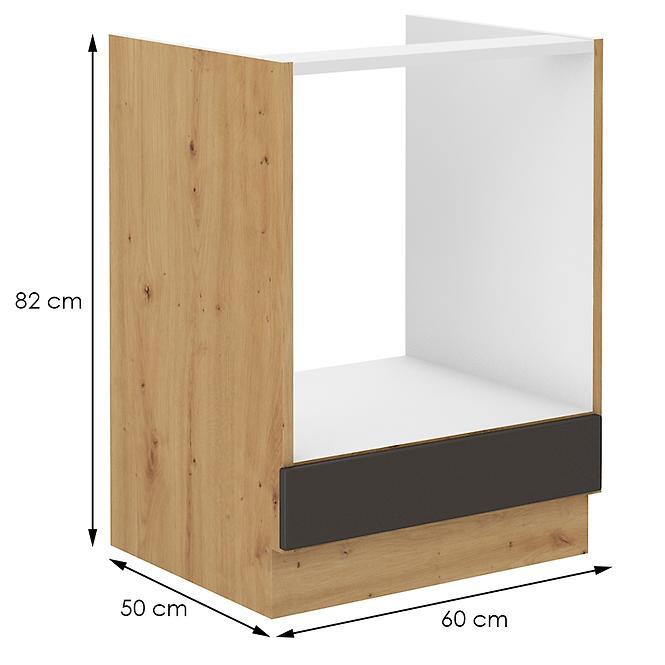 Stilo kuhinjski element 60x52x82 natur (artisan hrast)/tamno sivi