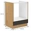 Stilo kuhinjski element 60x52x82 natur (artisan hrast)/tamno sivi,2