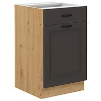 Stilo kuhinjski element 1 vrata+1 ladica 50x52x82 natur (artisan hrast)/tamno sivi
