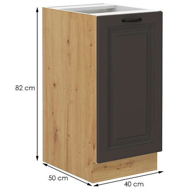 Stilo kuhinjski element 1 vrata 40x52x82 natur (artisan hrast)/tamno sivi