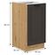 Stilo kuhinjski element 1 vrata 40x52x82 natur (artisan hrast)/tamno sivi,2