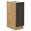 Stilo kuhinjski element 1 vrata 30x52x82 natur (artisan hrast)/tamno sivi