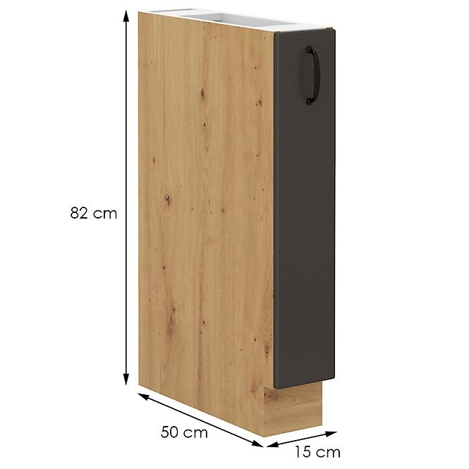 Stilo kuhinjski element 1 ladica 15x52x82 natur (artisan hrast)/tamno sivi