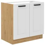 Luna kuhinjski element 2 vrata 80x52x82 bijeli/natur (artisan hrast)