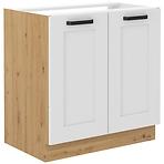 Luna kuhinjski element 2 vrata 80x52x82 bijeli/natur (artisan hrast)