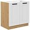 Luna kuhinjski element 2 vrata 80x52x82 bijeli/natur (artisan hrast)