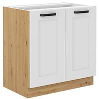 Luna kuhinjski element 2 vrata 80x52x82 bijeli/natur (artisan hrast)