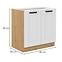 Luna kuhinjski element 2 vrata 80x52x82 bijeli/natur (artisan hrast),2