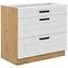 Luna kuhinjski element 3 ladice 80x52x82 bijeli/natur (artisan hrast)
