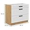Luna kuhinjski element 3 ladice 80x52x82 bijeli/natur (artisan hrast),2