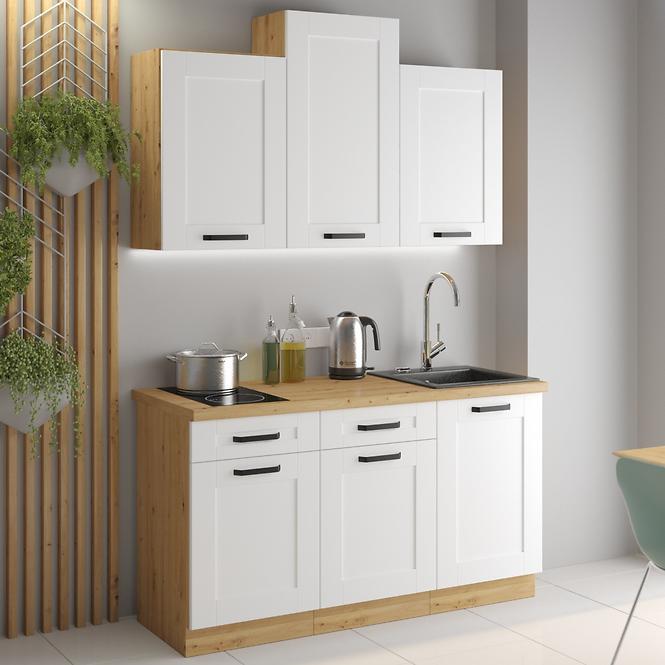 Luna kuhinjski element 3 ladice 80x52x82 bijeli/natur (artisan hrast)
