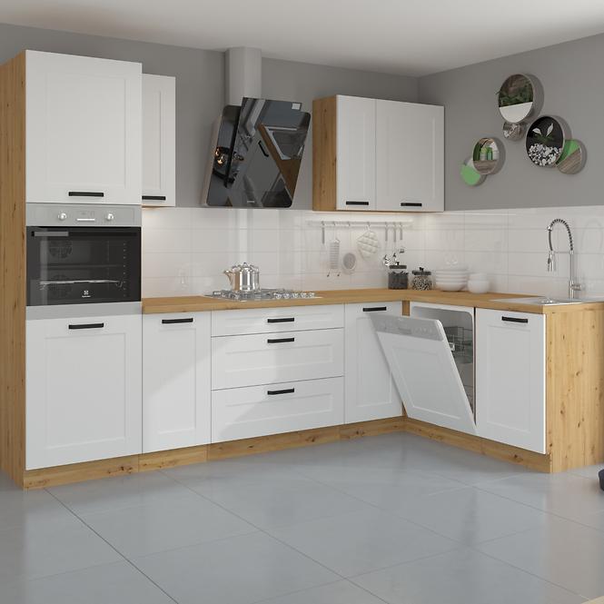Luna kuhinjski element 3 ladice 80x52x82 bijeli/natur (artisan hrast)