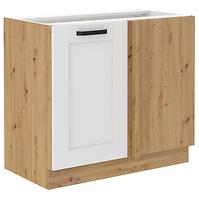 Luna kutni kuhinjski element 1 vrata 90x52x82 bijeli/natur (artisan hrast)