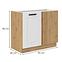 Luna kutni kuhinjski element 1 vrata 90x52x82 bijeli/natur (artisan hrast),2