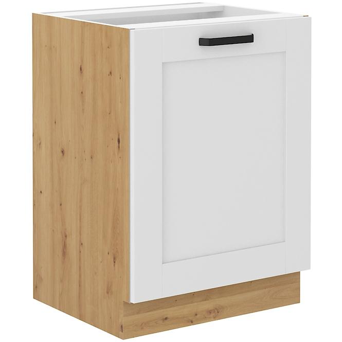Luna kuhinjski element 1 vrata 60x52x82 bijeli/natur (artisan hrast)