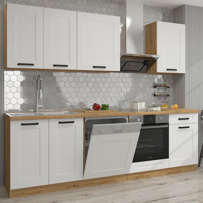 Luna kuhinjski element 1 vrata 60x52x82 bijeli/natur (artisan hrast)