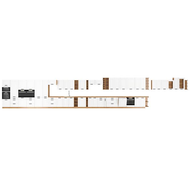 Luna 15d cargo bb kuhinjski element 1 ladica 15x50x82cm bijeli/natur (artisan hrast)