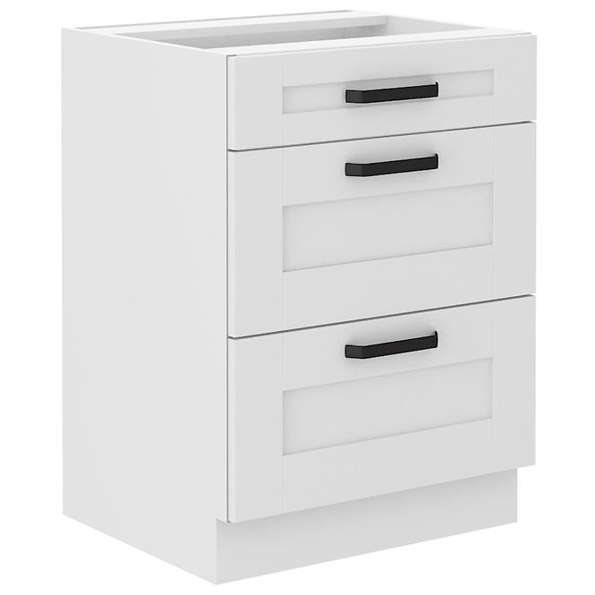 Luna kuhinjski element 3 ladice 60x52x82 bijeli