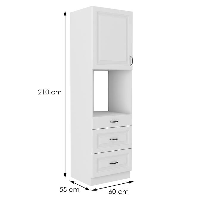 Stilo kuhinjski element 1 vrata +3 ladice 60x57x210 bijeli