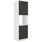 Stilo kuhinjski element 1 vrata +3 ladice 60x57x210 bijeli/tamno sivi