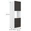 Stilo kuhinjski element 1 vrata +3 ladice 60x57x210 bijeli/tamno sivi,2