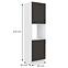 Stilo kuhinjski element 2 vrata 60x57x210 bijeli/tamno sivi,2