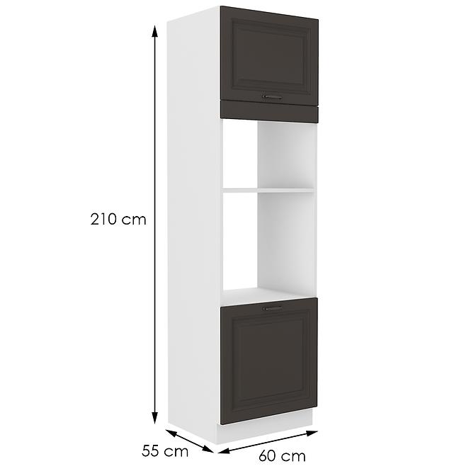 Stilo kuhinjski element 2 vrata 60x57x210 bijeli/tamno sivi