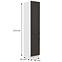 Stilo kuhinjski element 2 vrata 40x57x210 bijeli/tamno sivi,2