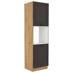 Stilo kuhinjski element 2 vrata 60x57x210 natur (artisan hrast)/tamno sivi