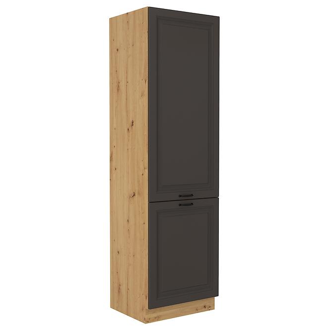 Stilo kuhinjski element 2 vrata 60x57x210 natur (artisan hrast)/tamno sivi