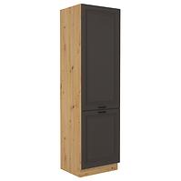 Stilo kuhinjski element 2 vrata 60x57x210 natur (artisan hrast)/tamno sivi