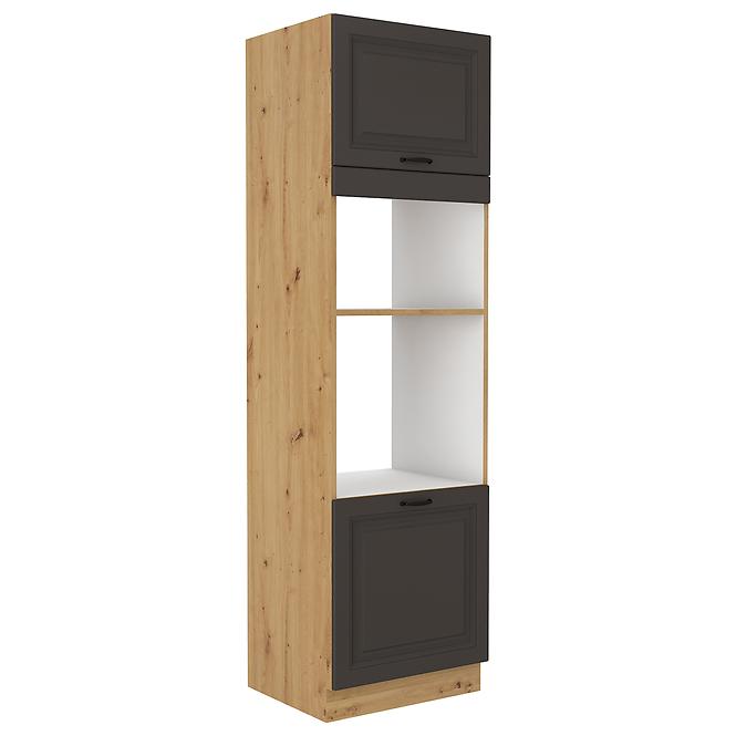 Stilo kuhinjski element 2 vrata 60x57x210 natur (artisan hrast)/tamno sivi
