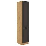 Stilo kuhinjski element 2 vrata 40x57x210 natur (artisan hrast)/tamno sivi