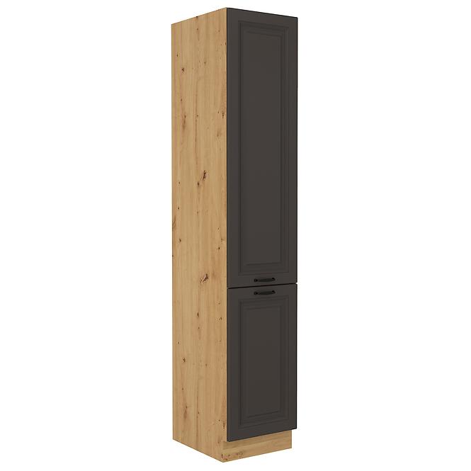 Stilo kuhinjski element 2 vrata 40x57x210 natur (artisan hrast)/tamno sivi