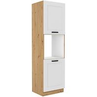 Luna kuhinjski element za pećnicu 2 vrata 60x57x210 beli/natur (artisan hrast)