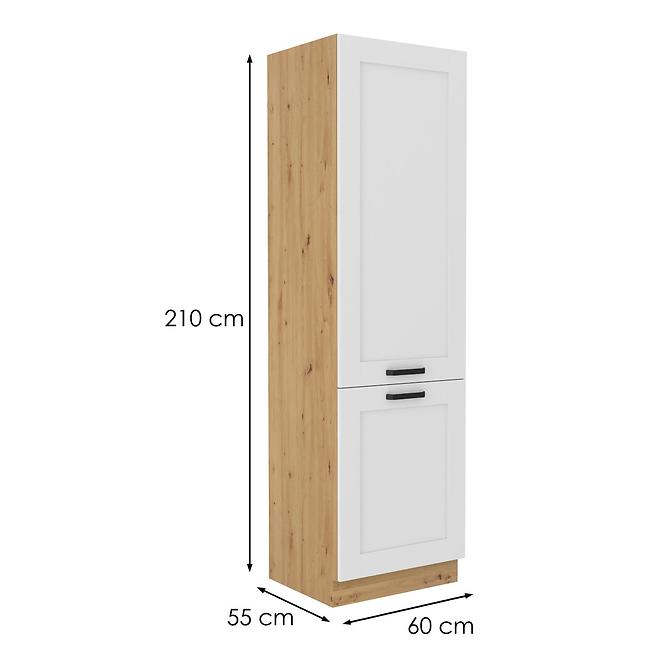 Luna kuhinjski element 2 vrata 60x57x210 bijeli/natur (artisan hrast)