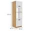 Luna kuhinjski element 2 vrata 60x57x210 bijeli/natur (artisan hrast),2