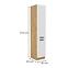 Luna kuhinjski element 2 vrata 40x57x210 bijeli/natur (artisan hrast),2