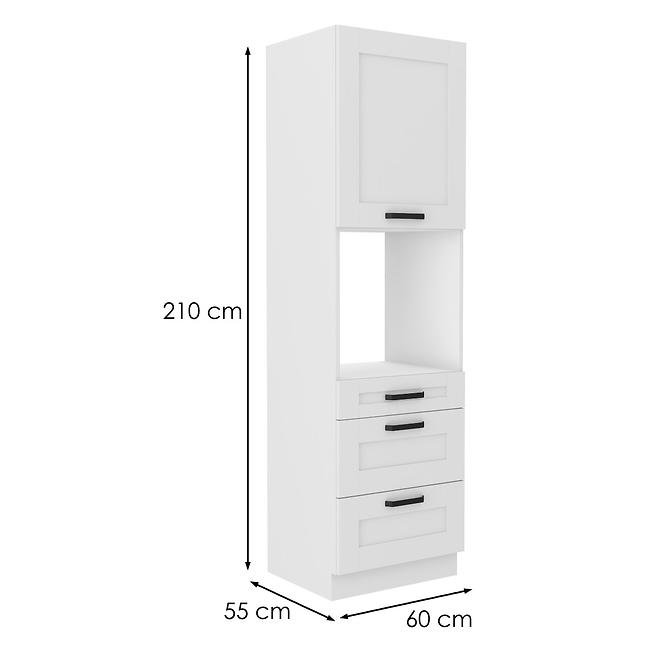 Luna kuhinjski element za pećnicu 1 vrata+3 ladice 60x57x210 bijeli