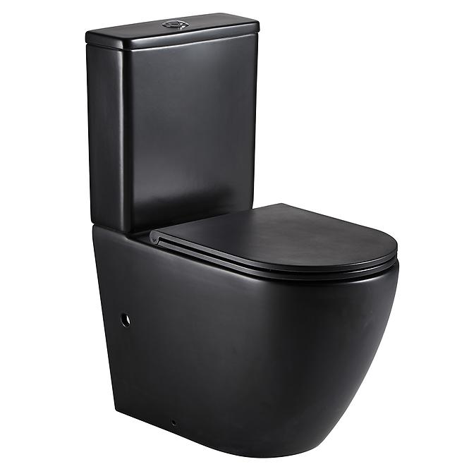 Wc monoblok Igar crni + sporospuštajuća wc daskla