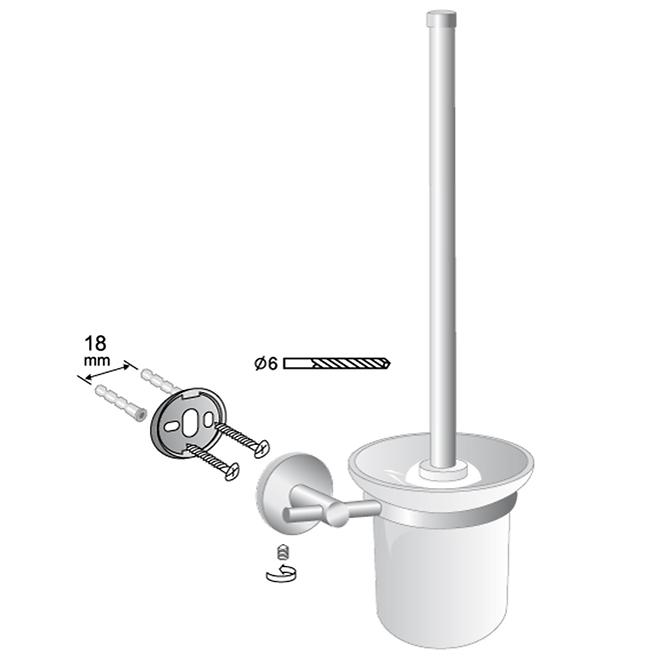 Četka za WC For You  crna 8254