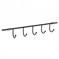 Vješalica s 5 kukica Niagara crna 8262