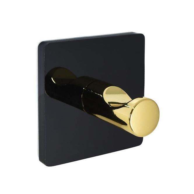 Pravokutna vješalica Style 5x5 cm crna/zlatna 8029