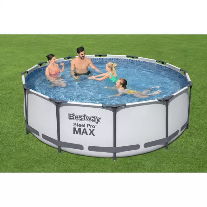 Bazen s metalnom konstrukcijom i pumpom, Steel Pro Max, okrugli, 366 x 100 cm, 56418