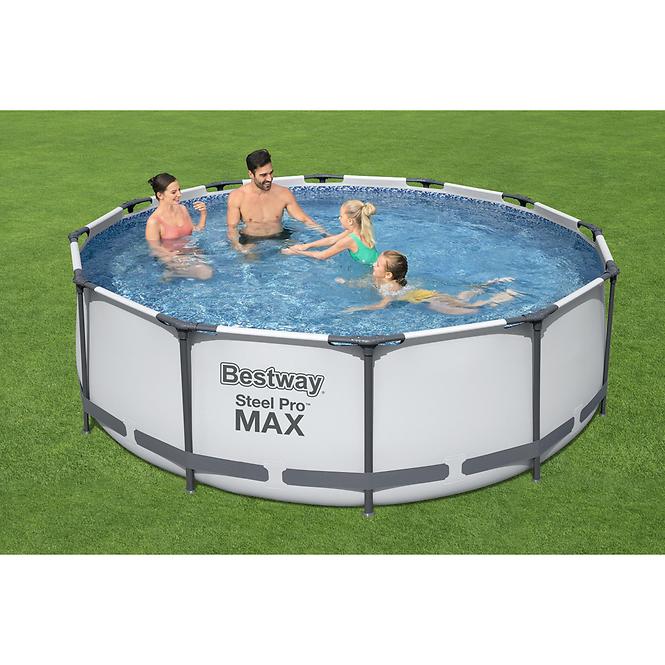 Bazen s metalnom konstrukcijom i pumpom, Steel Pro Max, okrugli, 366 x 100 cm, 56418