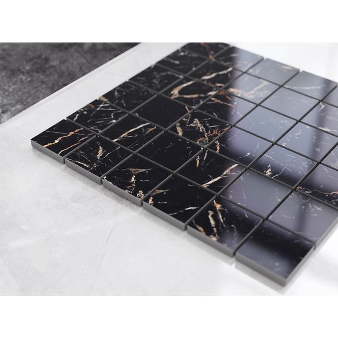 Mozaik pločica Maxigen Black Pol (4,8x4,8) 30/30         