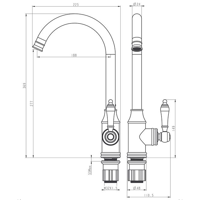SW-5587-Q12 RETRO SLAVINA ZA SUDOPER CRNA