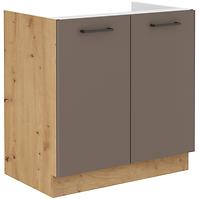 Bologna kuhinjski element 2 vrata 80zl 2f bb 80x52x82 cm sivi hrast/artisan hrast