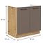 Bologna kuhinjski element 2 vrata 80zl 2f bb 80x52x82 cm sivi hrast/artisan hrast,2