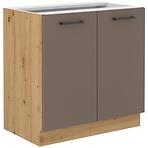 Bologna kuhinjski element 2 vrata 80d 2f bb 80x52x82 cm sivi hrast/artisan hrast